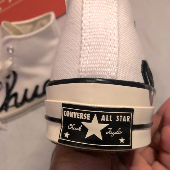 Cursive Chuck Taylor Converse Sneakers - Picture 10 of 12
